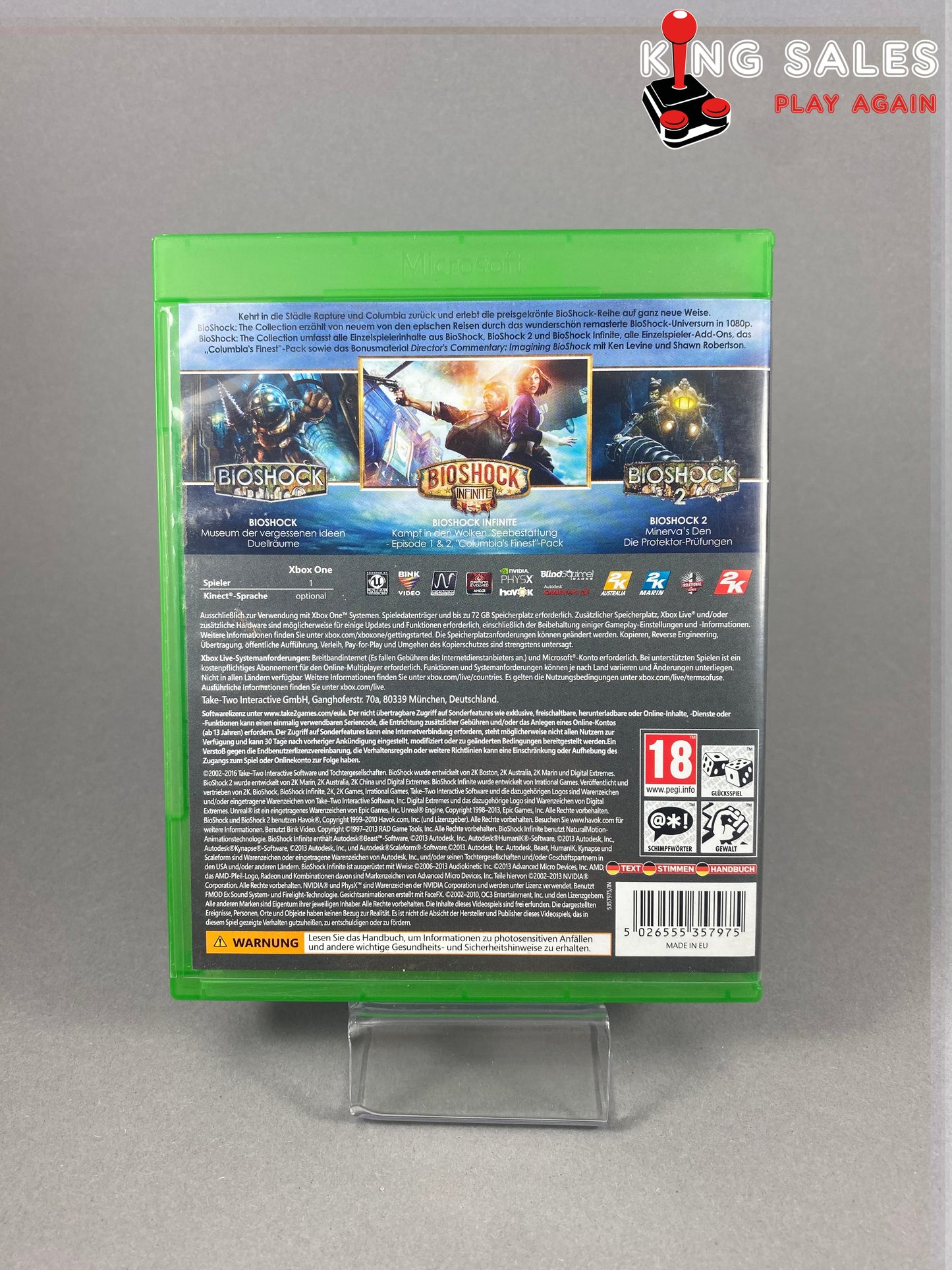 Xbox One Videospiel Bioshock The Collection Cover von hinten