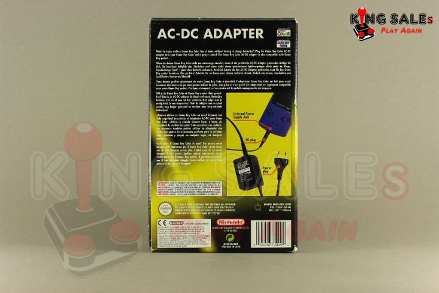 Game Boy Color AC-DC Adapter in Originalverpackung von hinten