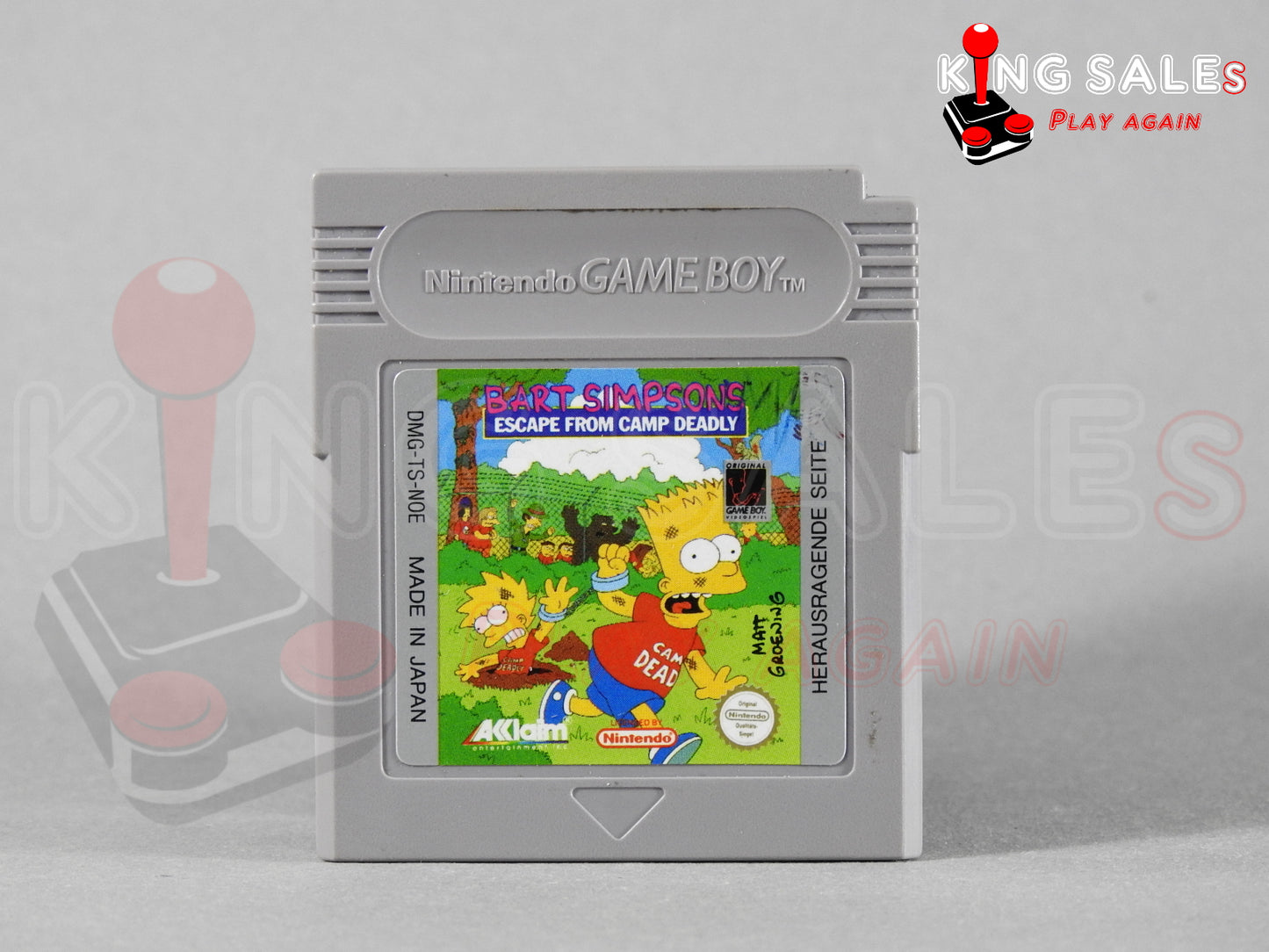 Nintendo Gameboy Videospiel Bart Simpson: Escape from Camp Deadly Modul von vorne