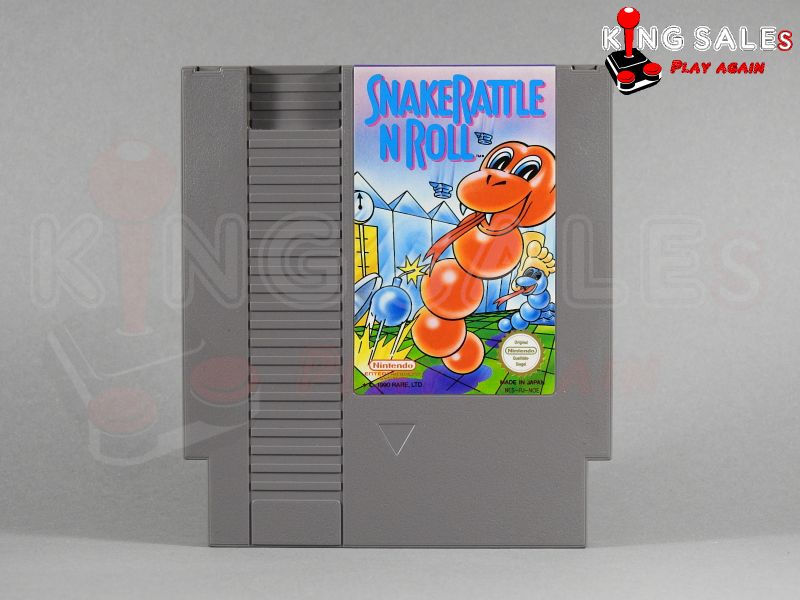 Nintendo NES Videospiel Snake rattle N Roll Modul von vorne