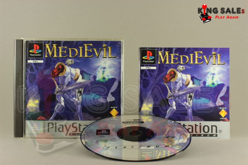 PlayStation Videospiel MEdiEvil Platinum Hülle mit Anleitung und Disc