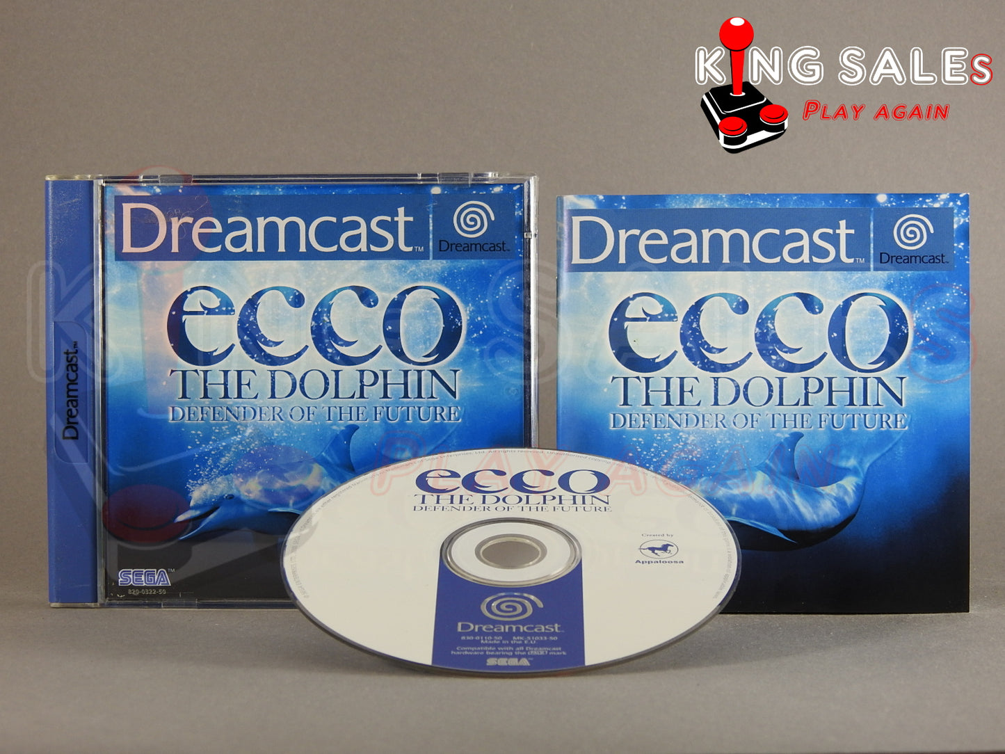 Sega Dreamcast Videospiel Ecco the Dolphin Hülle mit Anleitung und Disc