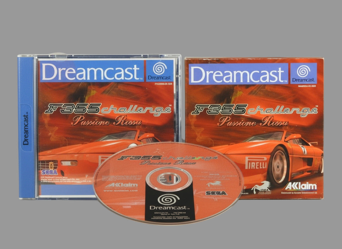 Dreamcast Videospiel F355 Challenge Passion Rosse mit Hülle Anleitung und Disc
