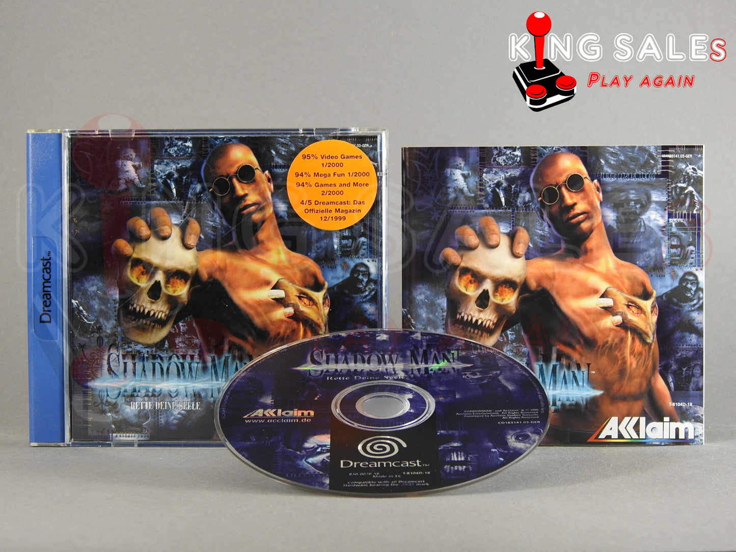 Sega Dreamcast Videospiel Shadow Man Hlle mit Anleitung und Disc