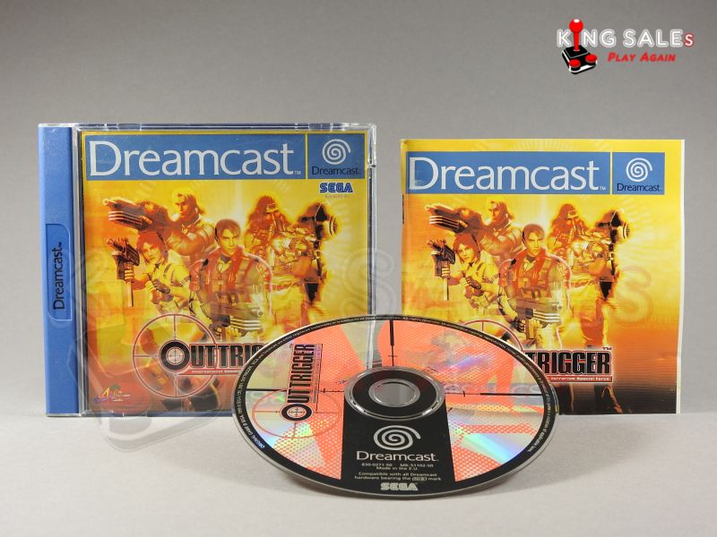 Sega Dreamcast Videospiel Outtrigger Hülle mit Anleitung und Disc