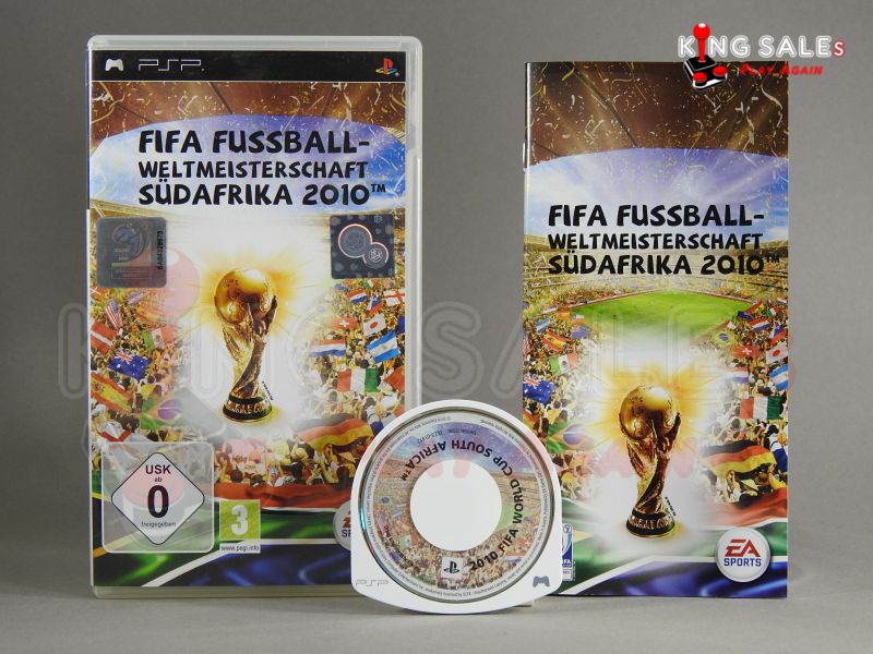 Sony PSP Videospiel Fifa Fussball-Weltmeisterschaft Südafrika 2010 Hülle mit Anleitung und Disc