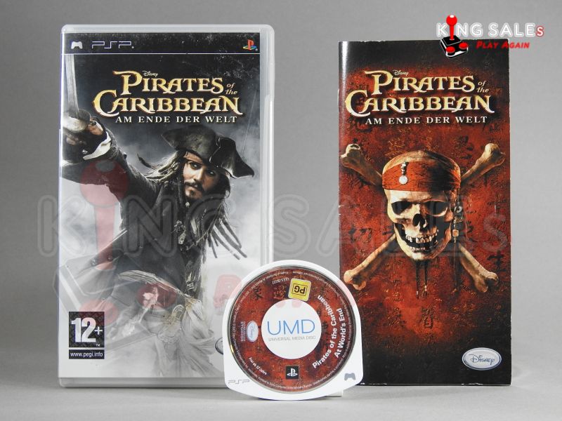 Sony PSP Videospiel Fluch der Karibik Am Ende der Welt Hülle mit Anleitung und Disc