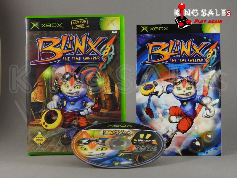 Xbox Videospiel Blinx The Time Sweeper Hülle mit Anleitung und Disc