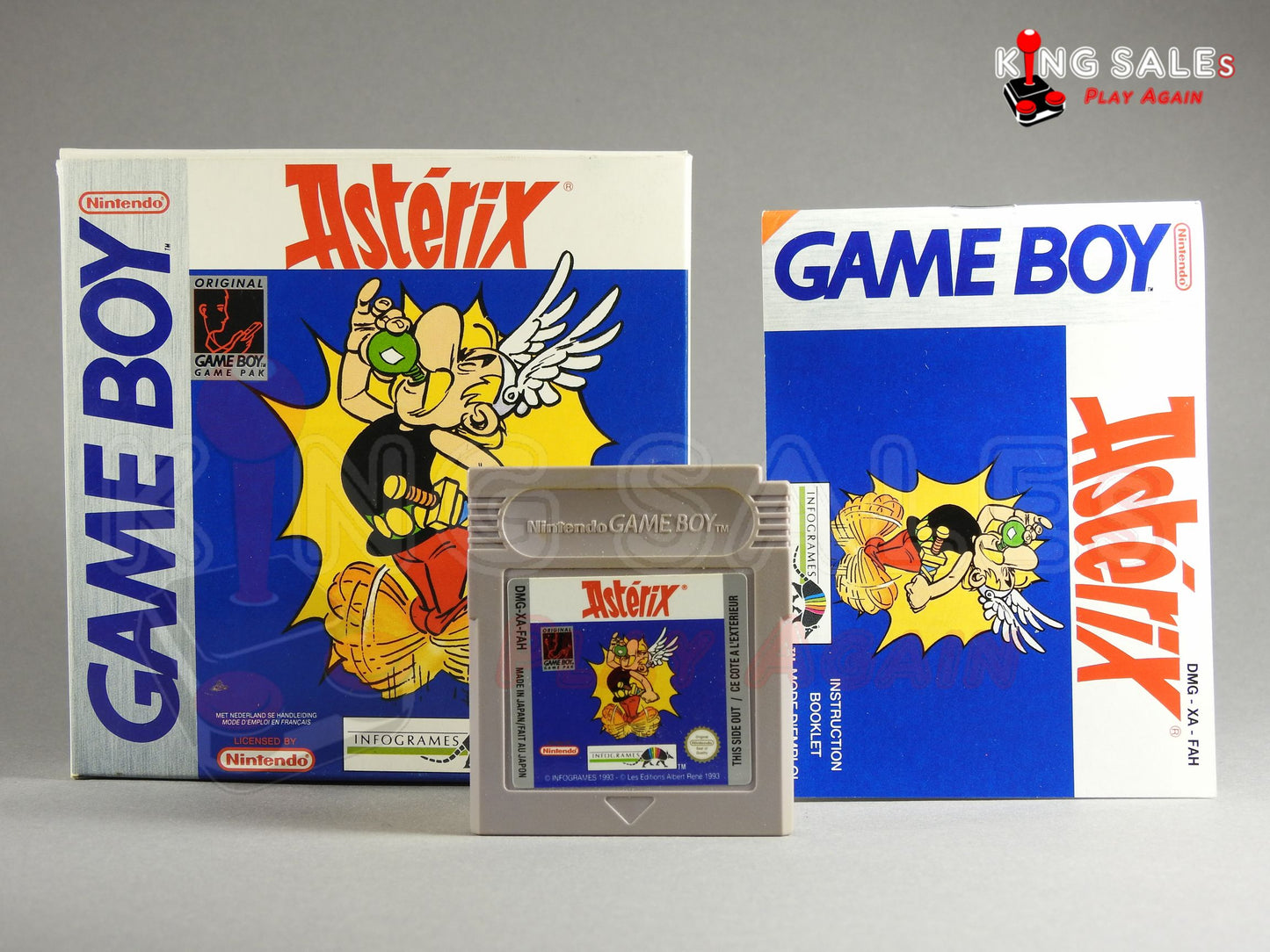 Asterix Videospiel für Game Boy in OVP Cover von vorne mit Anleitung und Modul