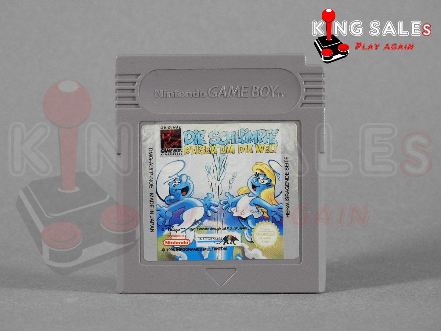 Game Boy Videospiel Die Schlümpfe Reise um die Welt Modul