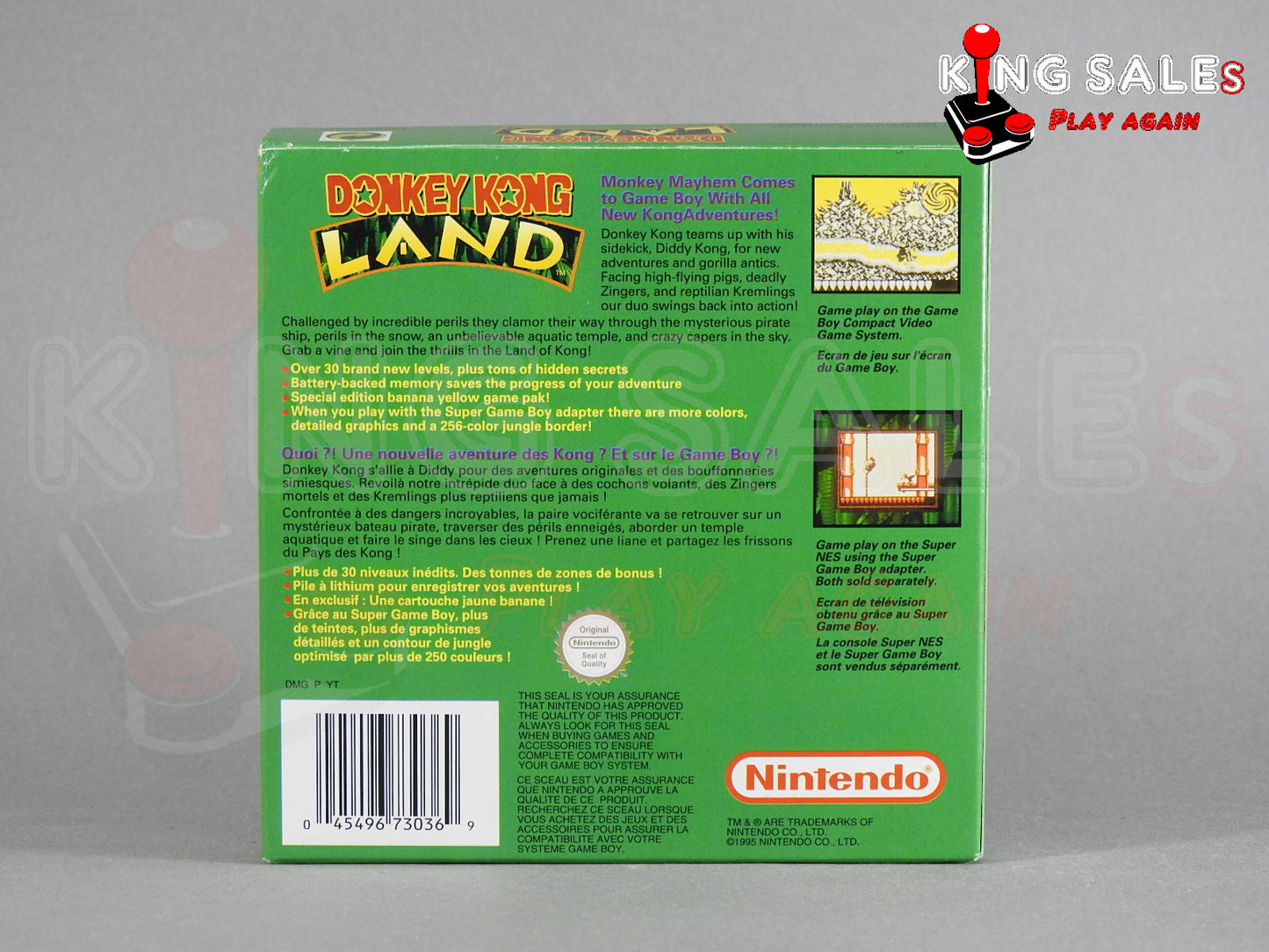 Game Boy Videospiel Donkey Kong Land in OVP von hinten