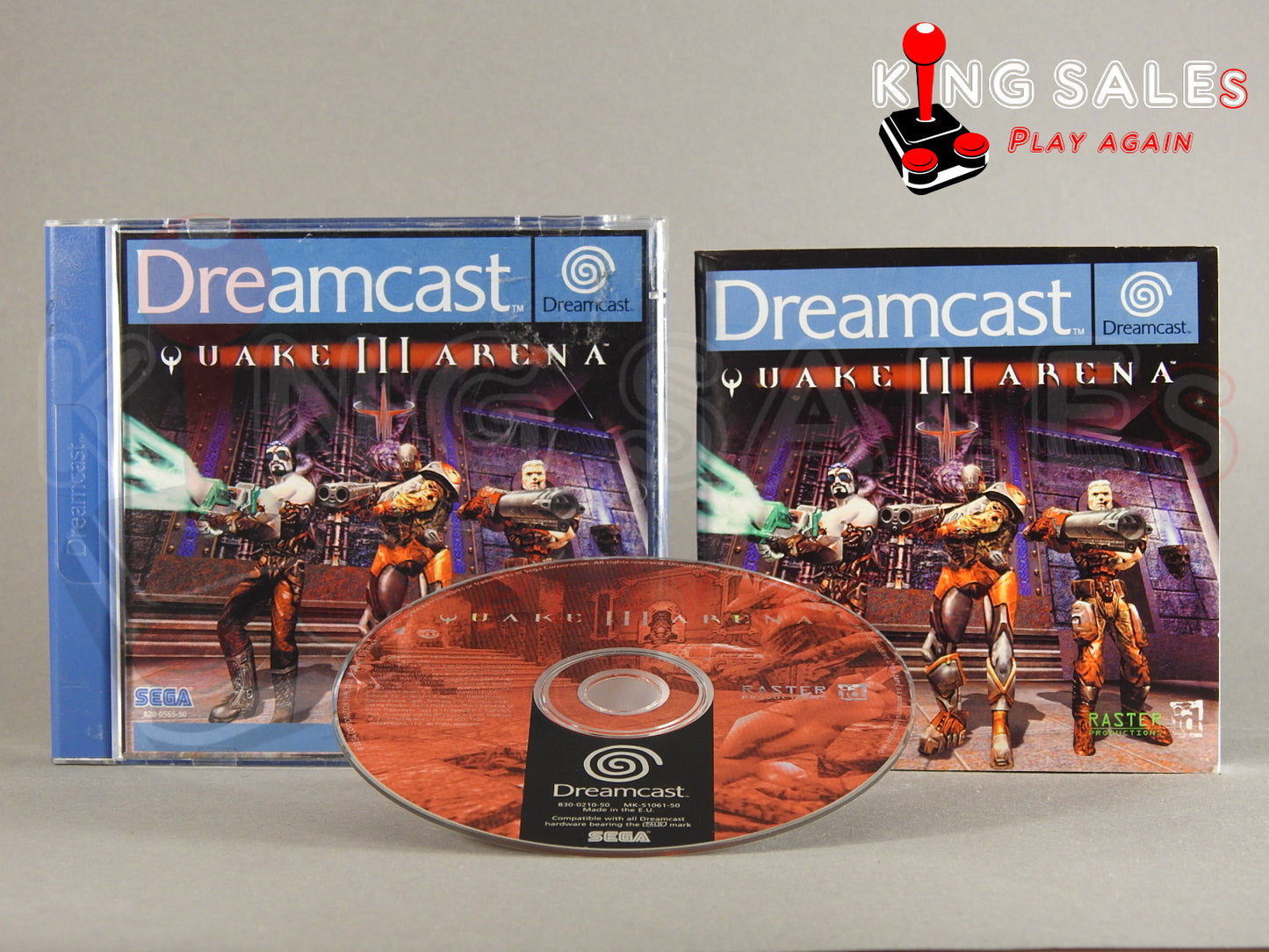 Sega Dreamcast Videospiel Quake Arena 3 Hülle mit Anleitung und Disc