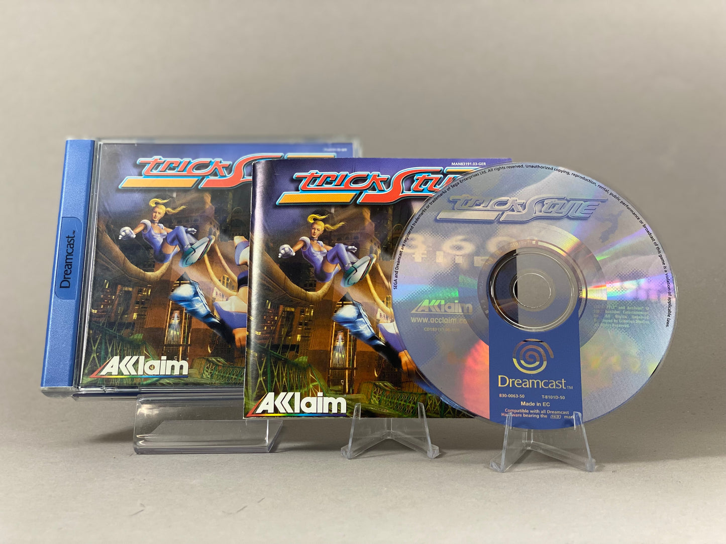 Sega Dreamcast Videospiel Trick Style Hülle mit Anleitung und Disc