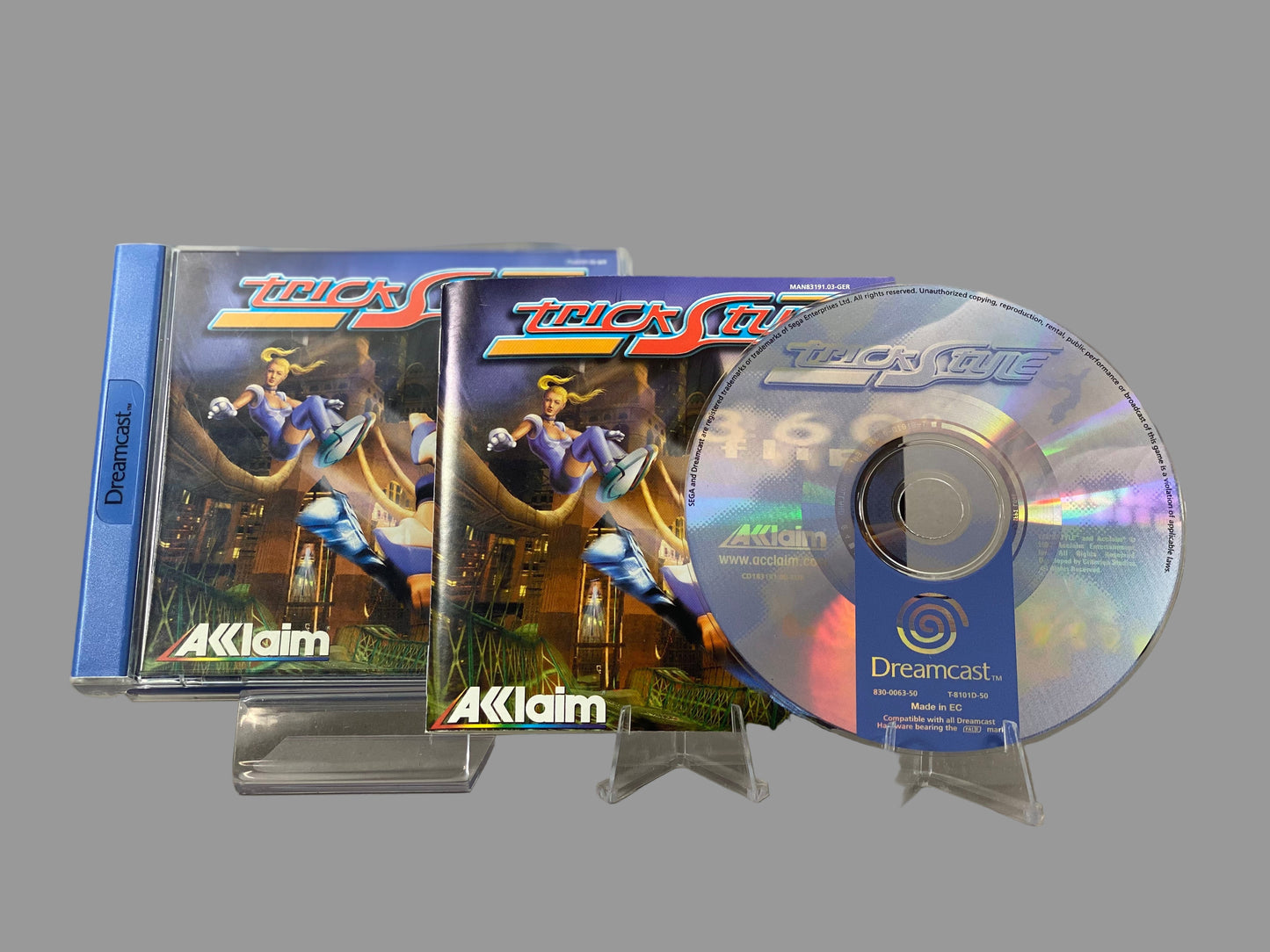 Sega Dreamcast Videospiel Trick Style Hülle mit Anleitung und Disc