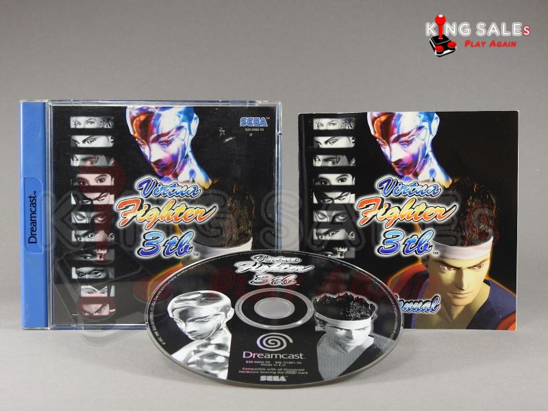 Sega Dreamcast Videospiel Virtua Fighter 3tb Hülle mit Anleitung und Disc
