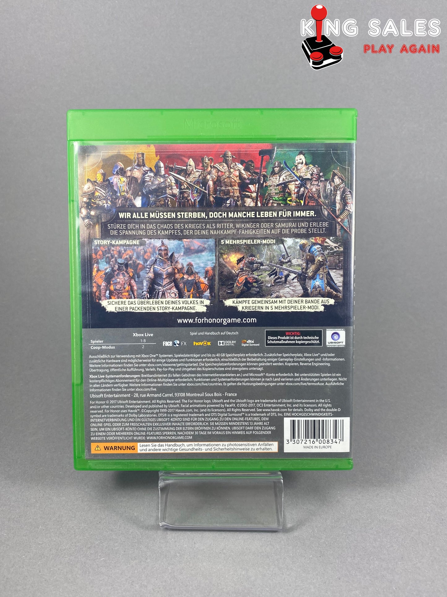 Xbox One Videospiel For Honor Deluxe Edition Cover von hinten