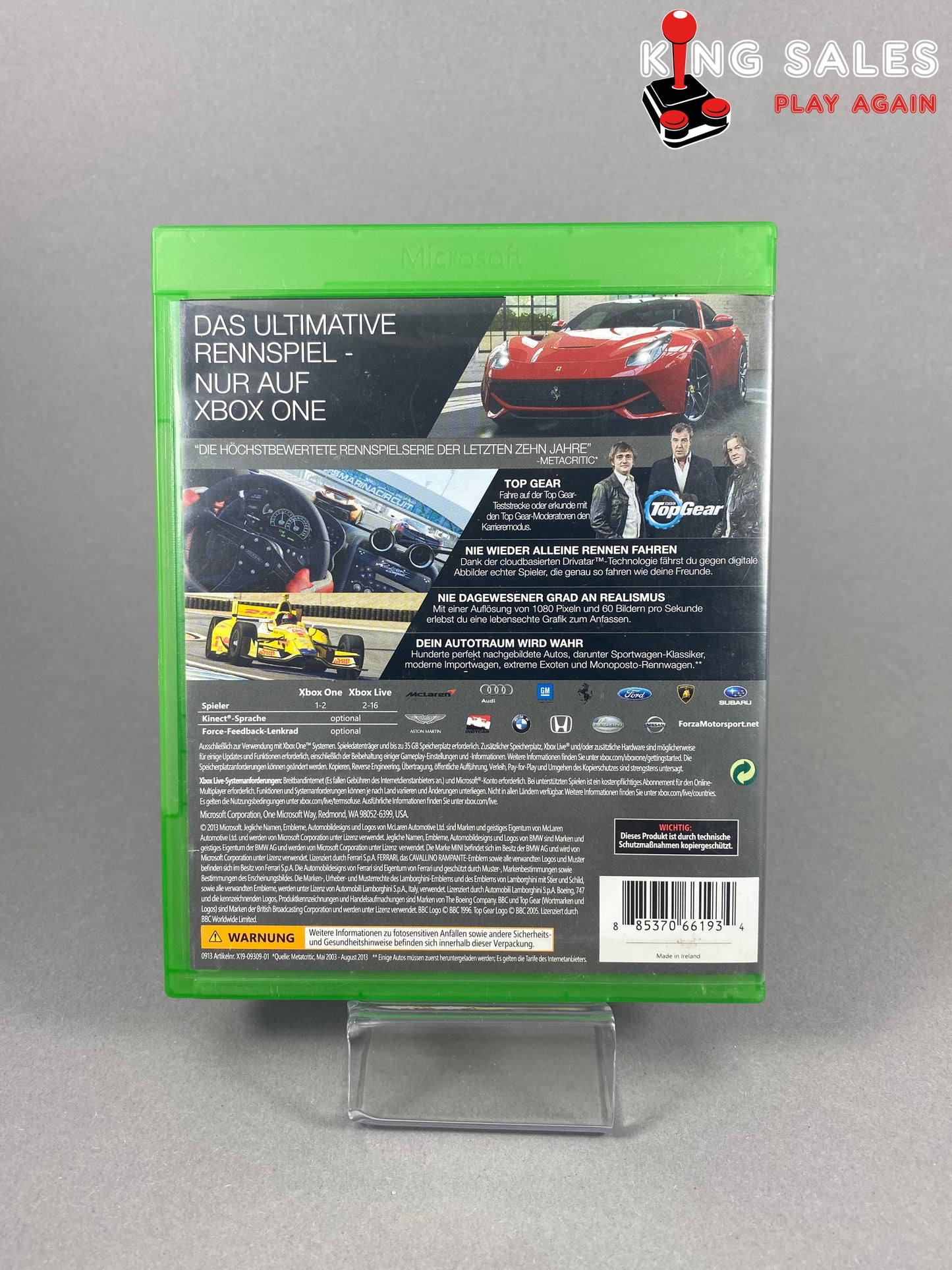 Xbox One Videospiel Forza Horizan 5 Cover von hinten