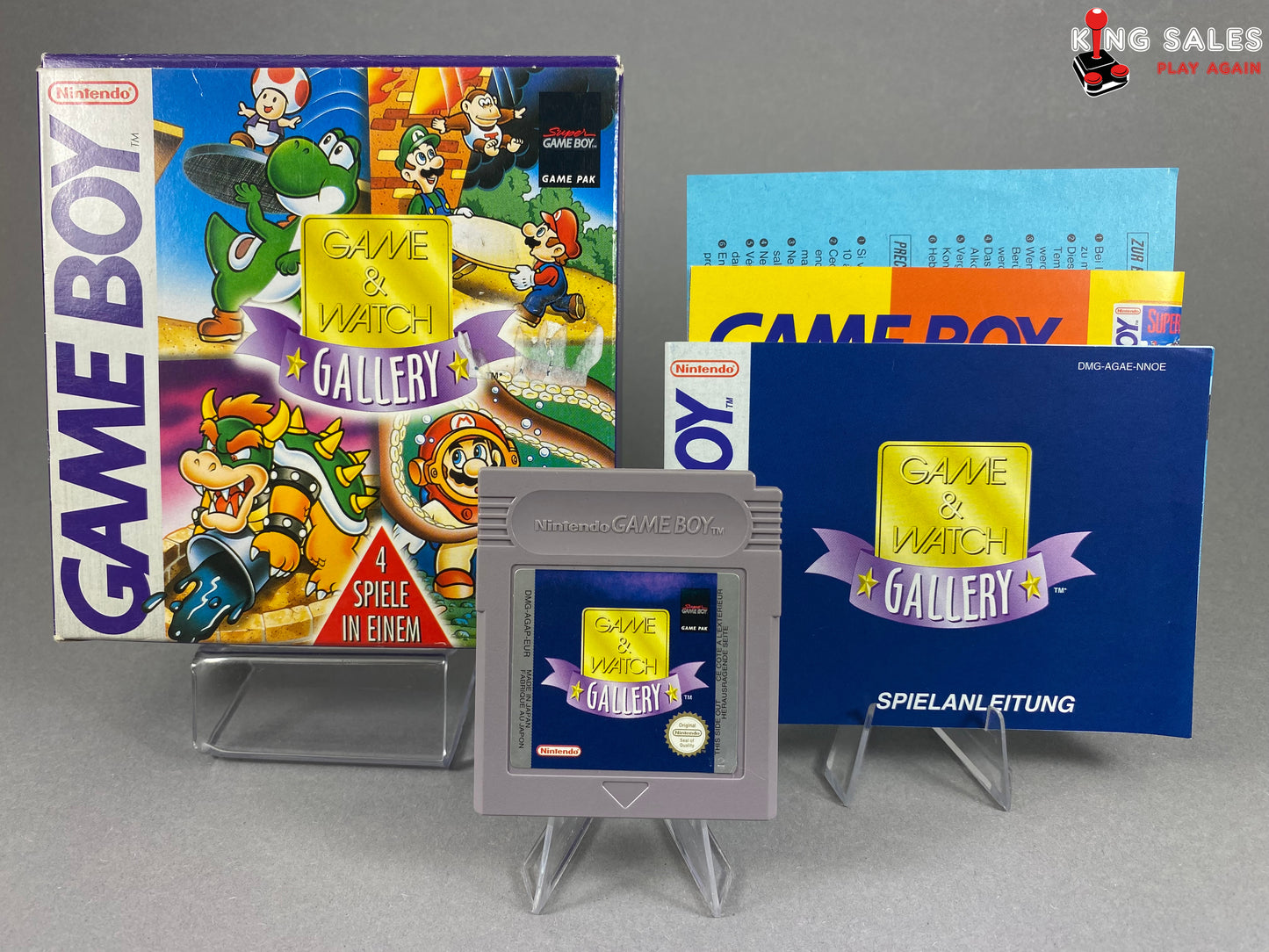 Game Boy Videospiel Game & Watch Gallery in OVP von vorne mit Anleitung und Modul