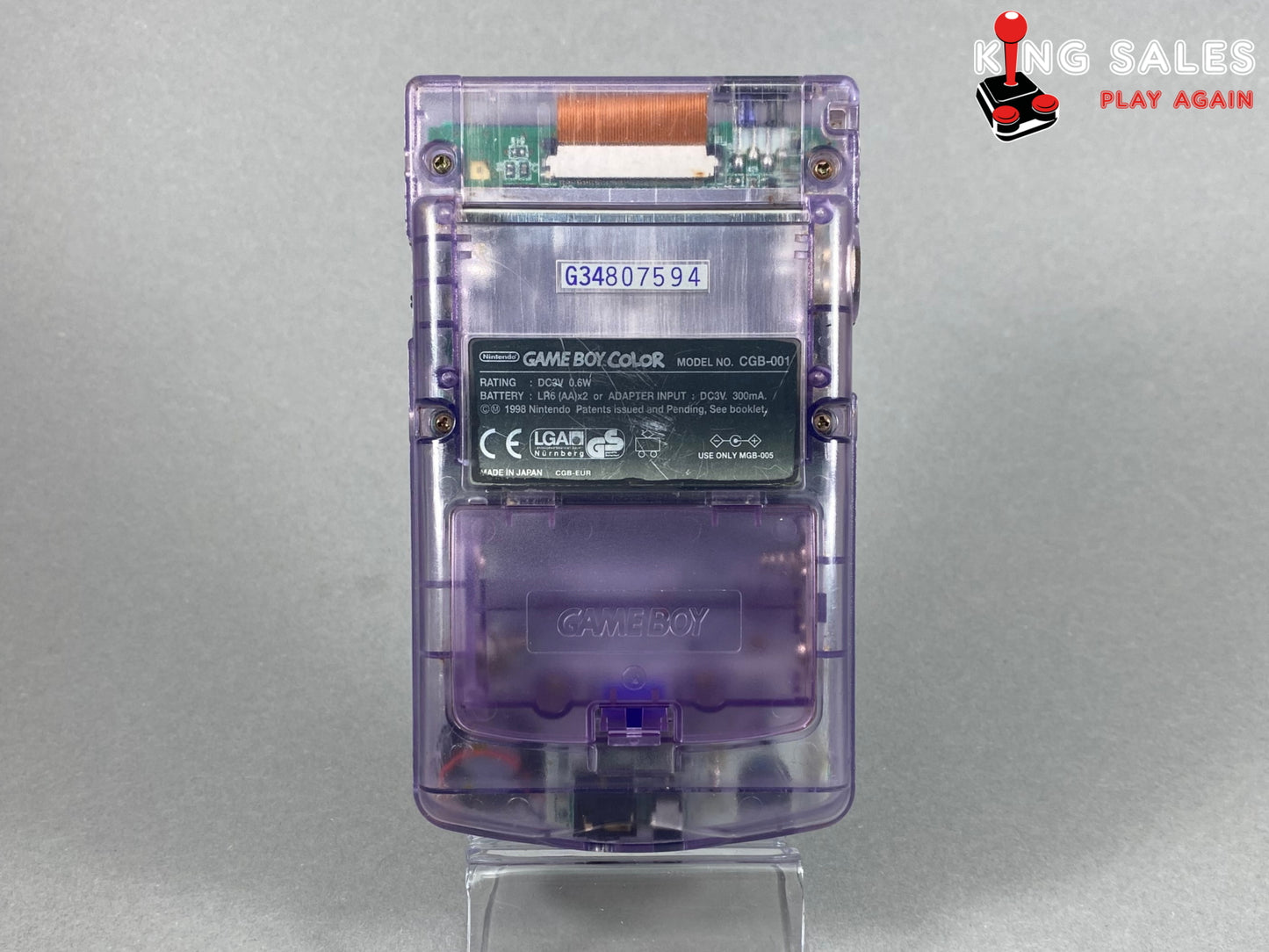 Game Boy Color Konsole transparent von hinten