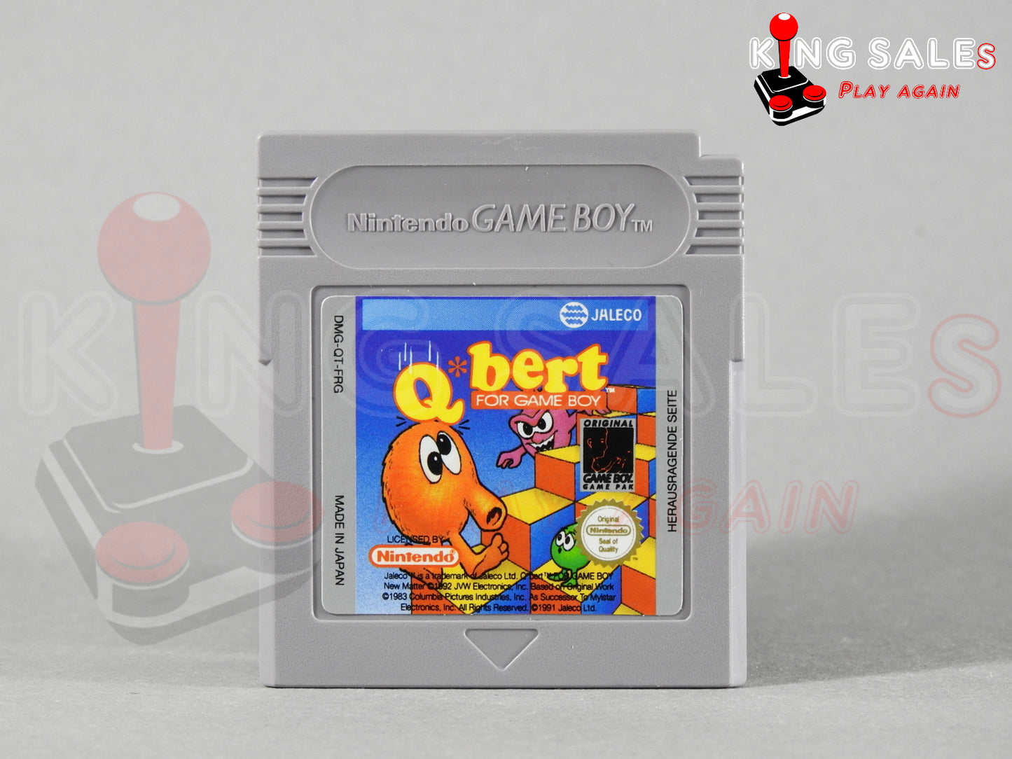 Game Boy Videospiel Q*bert Modul von vorne