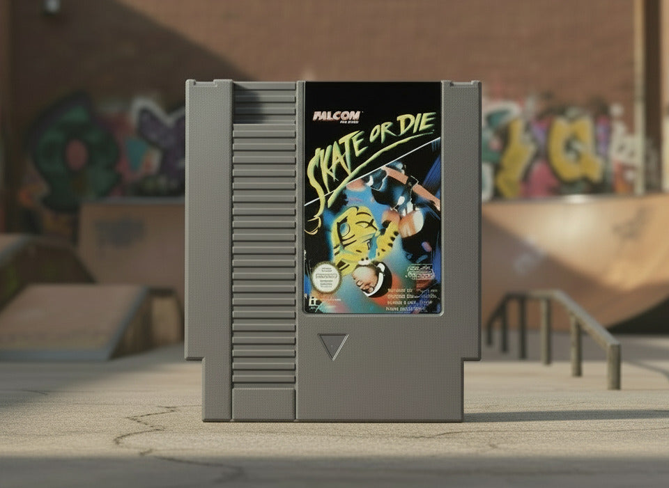 Nintendo NES Videospiel Skate or Die Modul von vorne