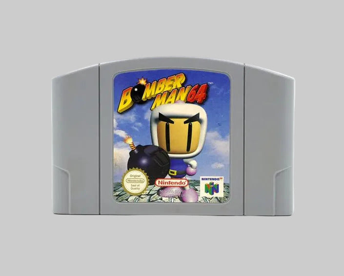 Nintendo 64 Videospiel Bomberman 64 Modul von vorne