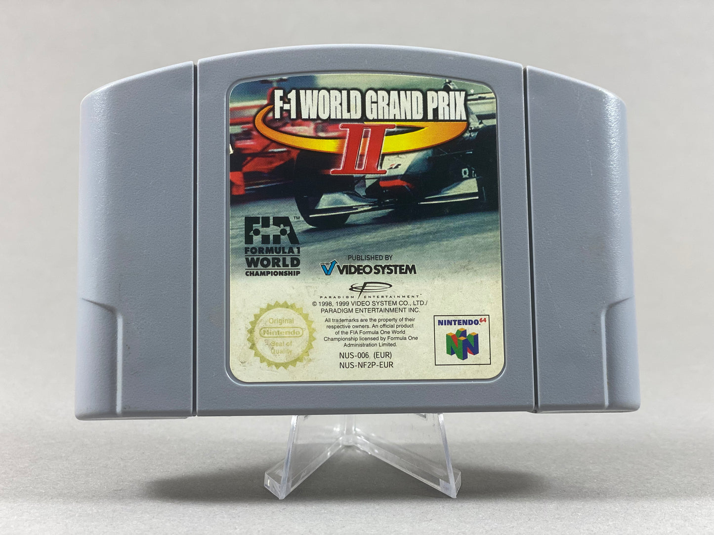 Nintendo 64 Videospiel Modul F-1 World Grand Prix 2 von vorne