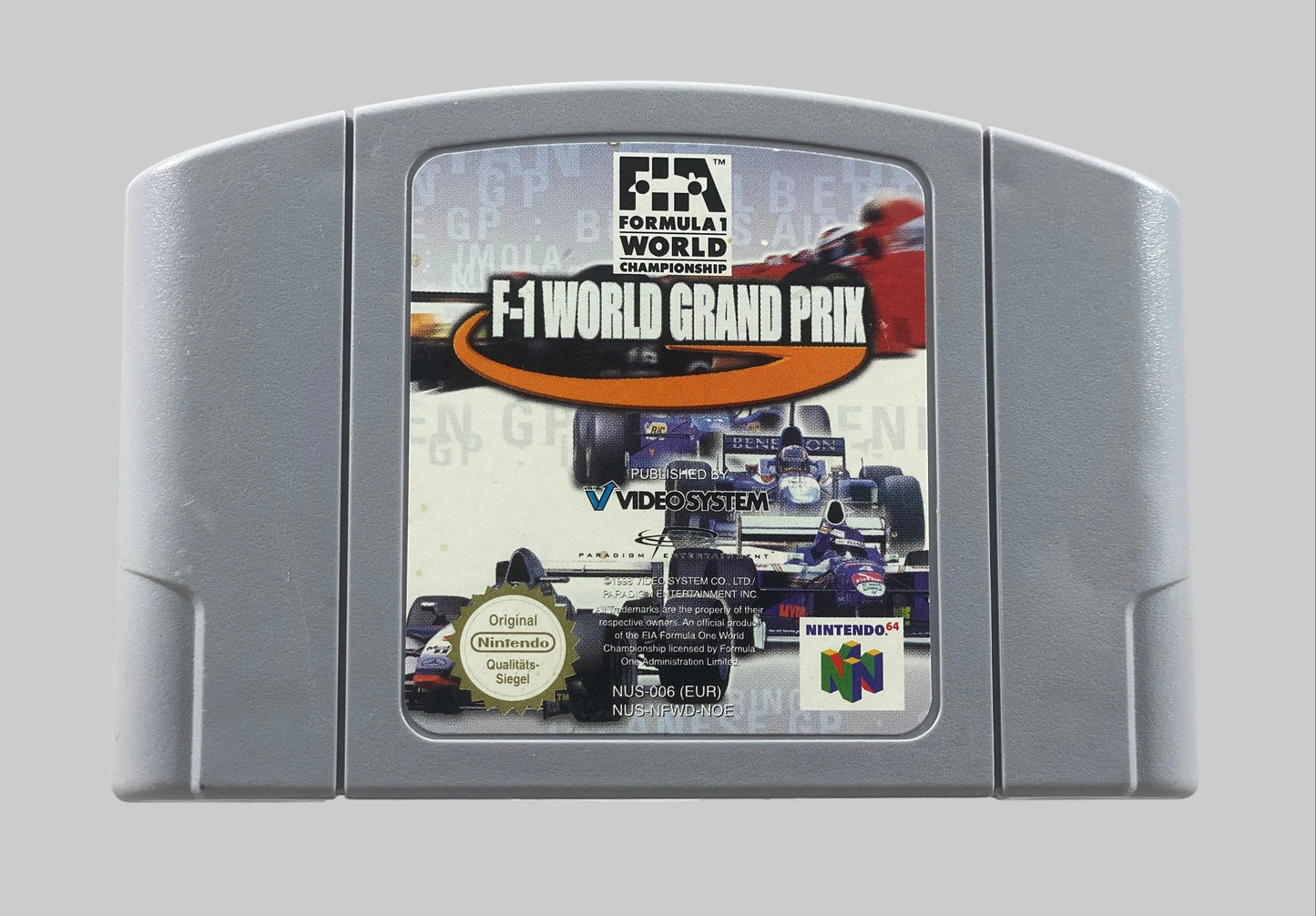 Nintendo 64 Videospiel Modul F-1 World Grand Prix von vorne