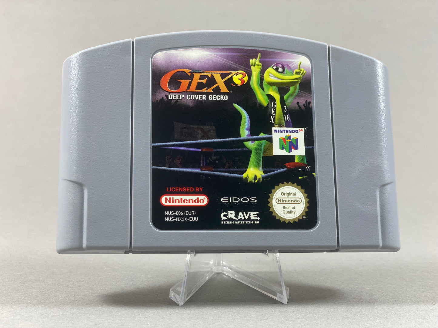 Nintendo 64 Videospiel Modul Gex 3 Deep Cover Gecko von vorne