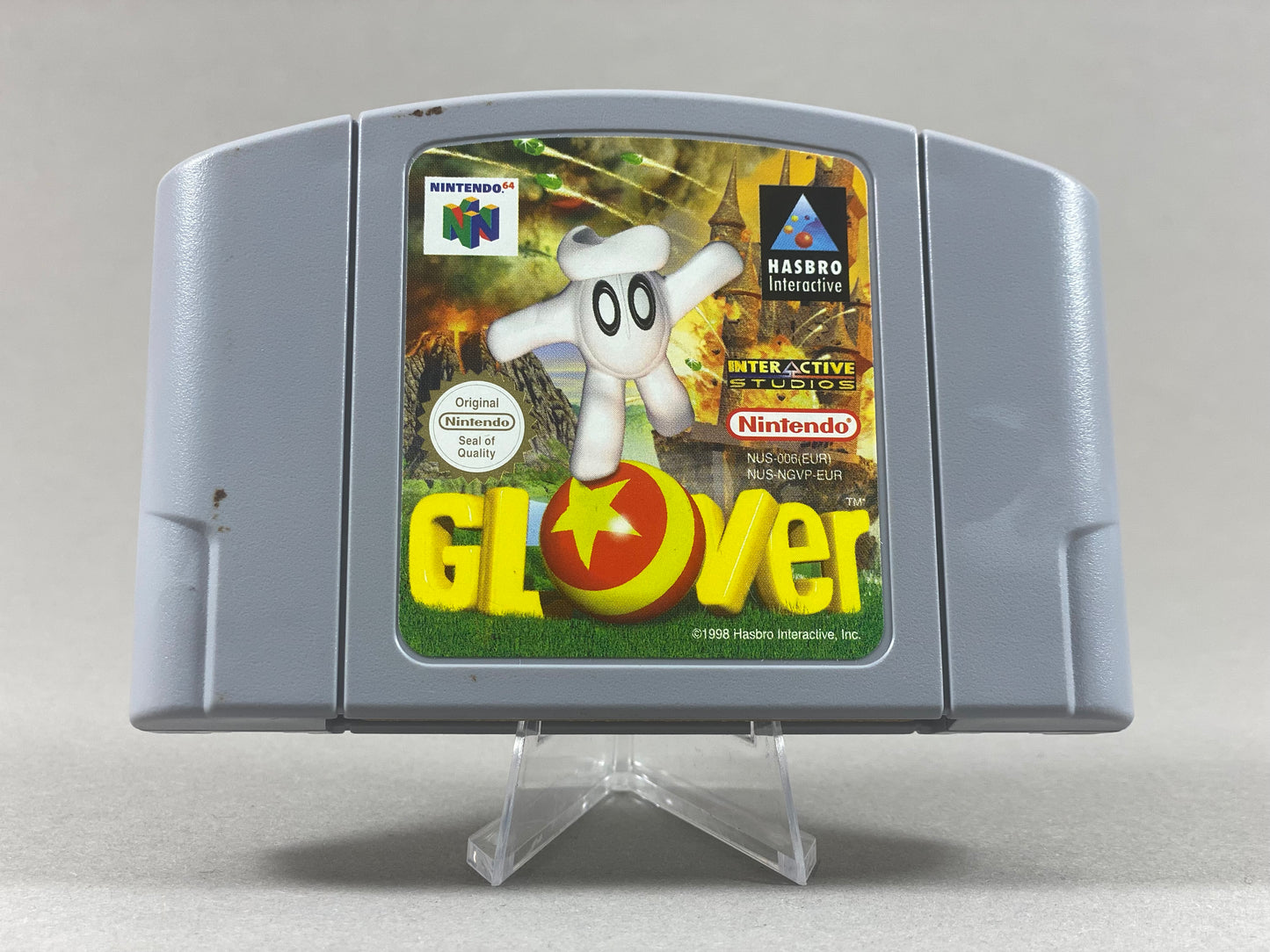 Nintendo 64 Videospiel Modul Glover von vorne