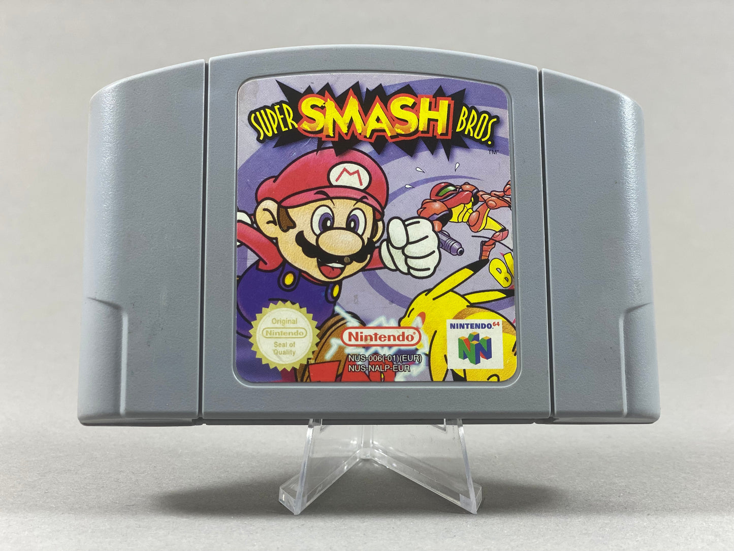 Nintendo 64 Videospiel Modul Super Smach Bros. von vorne