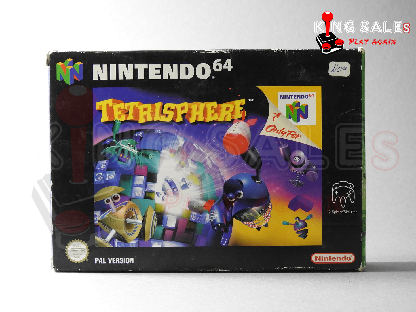 Nintendo 64 Videospiel Tetrisphere Originalverpackung von vorne