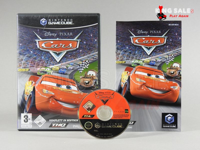 Nintendo Gamecube Videospiel Disney Pixar Cars Hülle mit Anleitung und Disc
