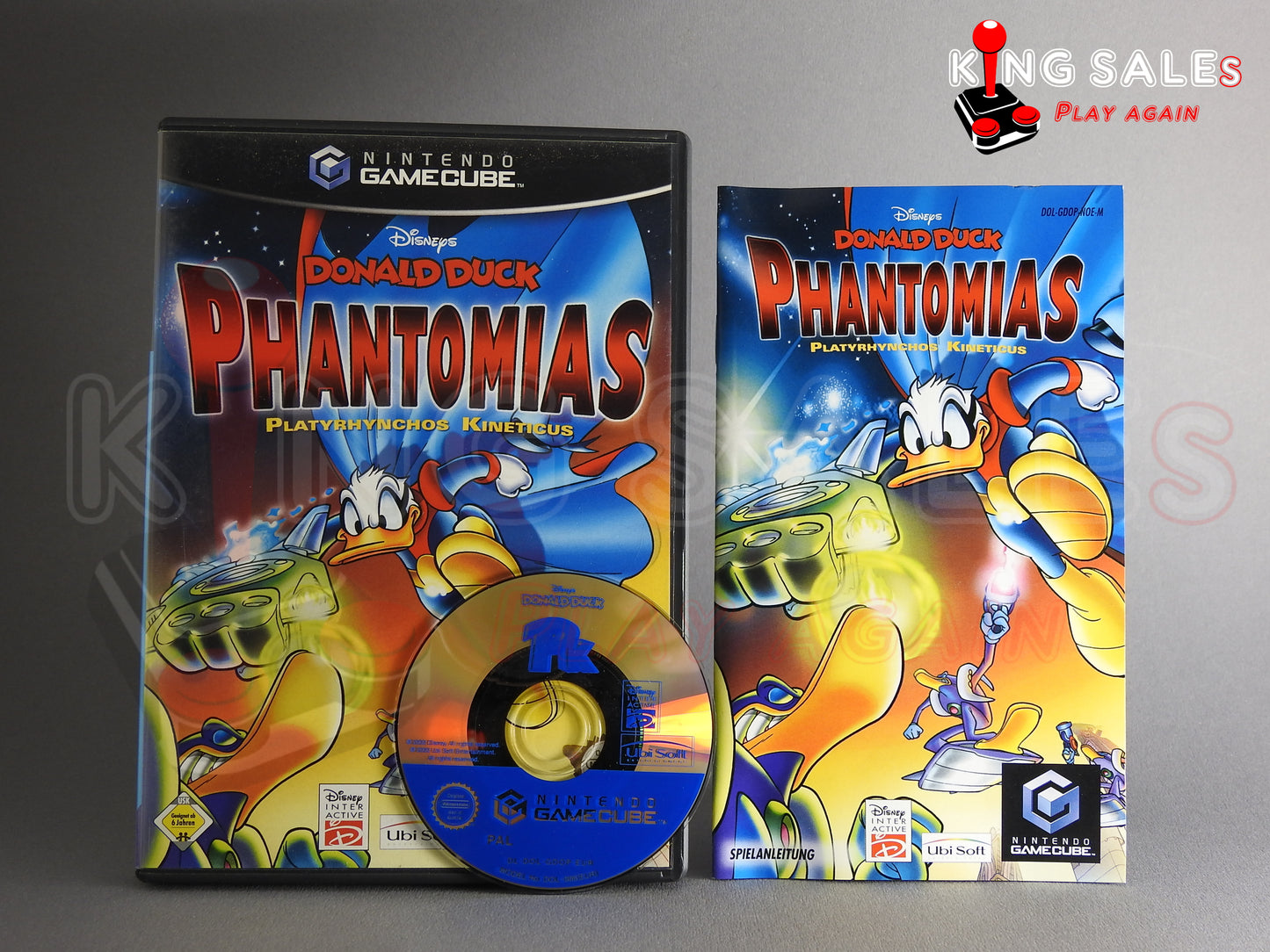 Nintendo Gamecube Videospiel Disneys Donal Duck Phantomias Hülle mit Anleitung und Disc