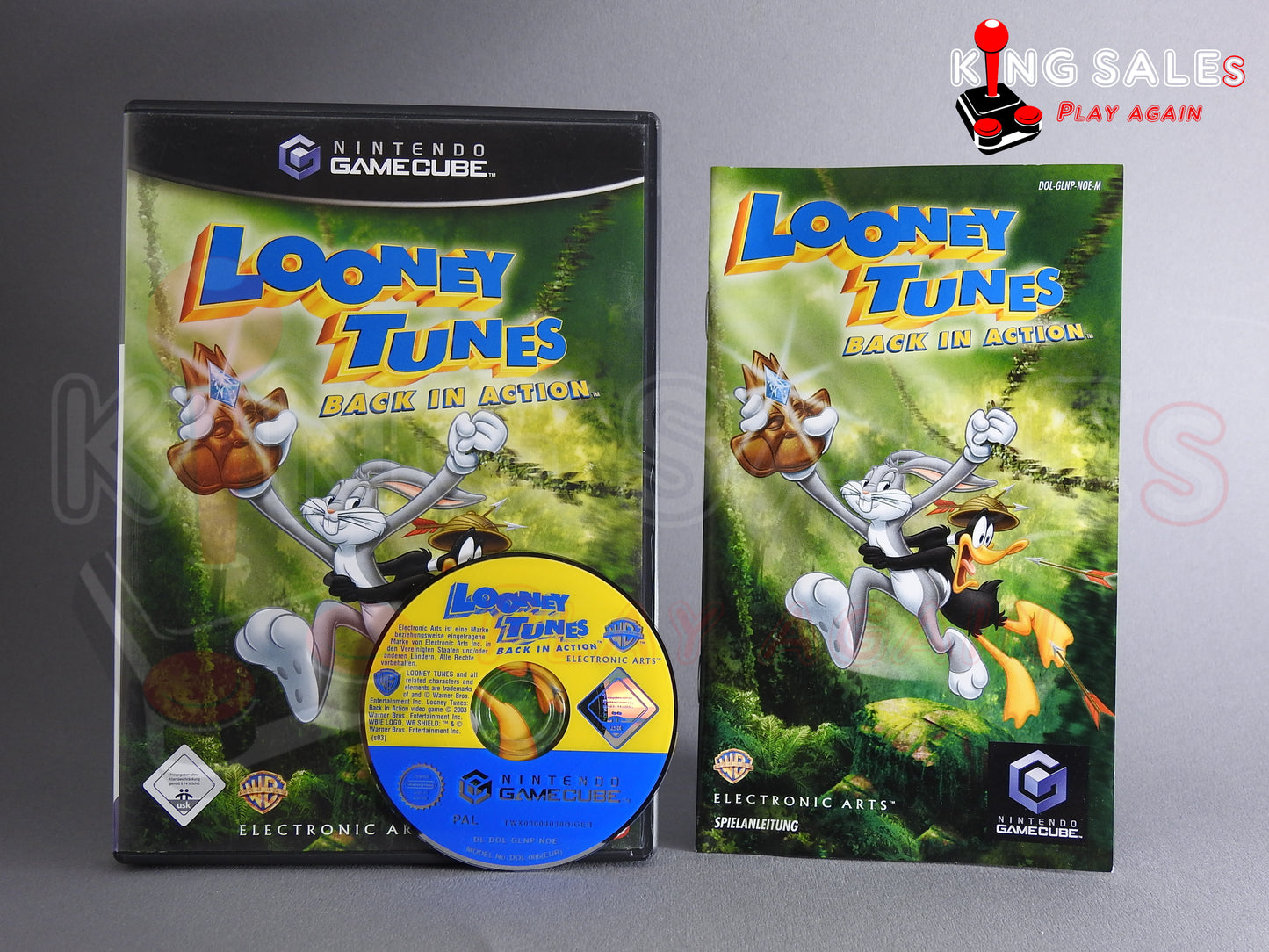 Nintendo Gamecube Videospiel Looney Tunes Back in Action Hülle mit Anleitung und Disc