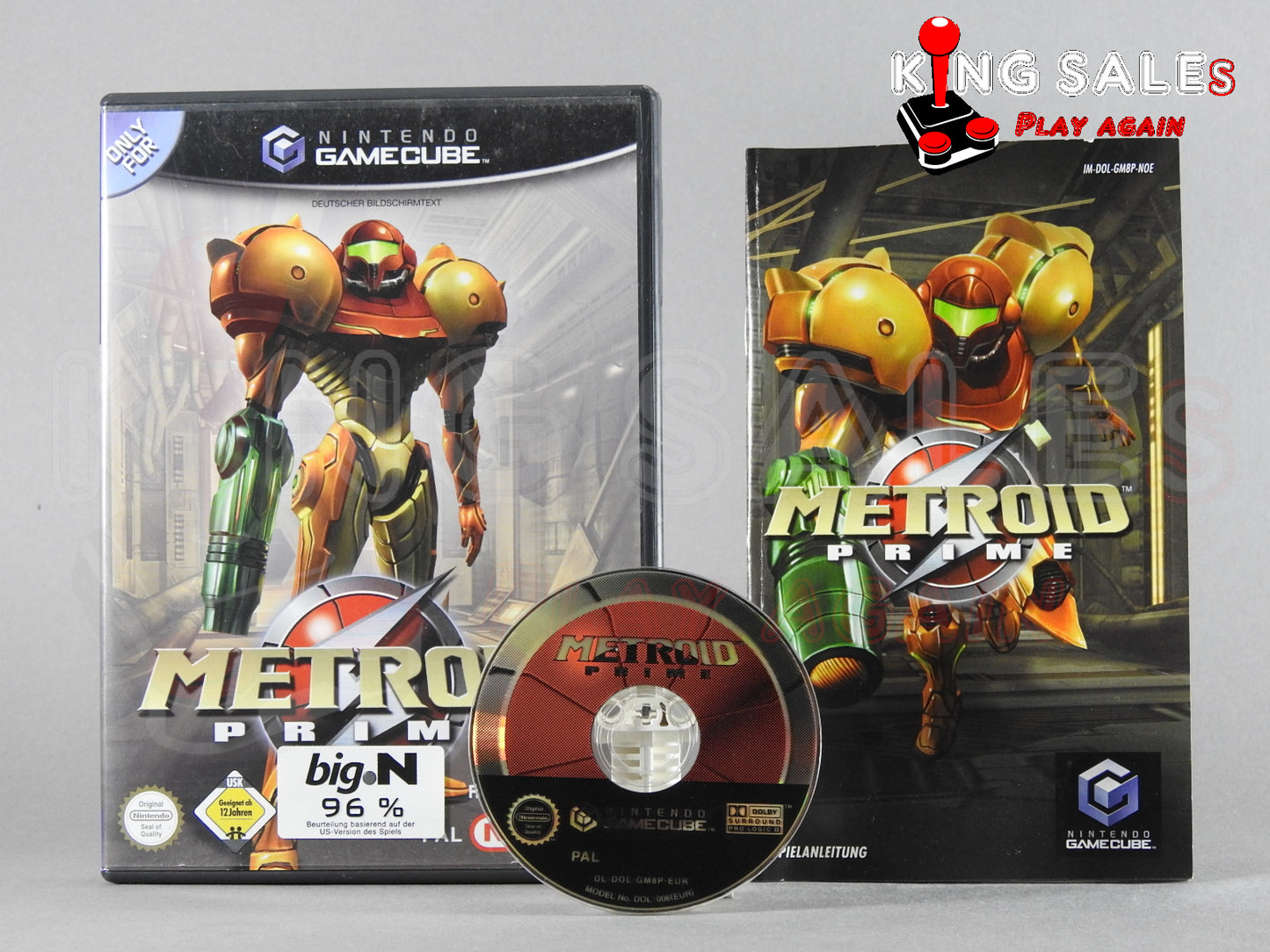 Nintendo Gamecube Videospiel Metroid Prime Hülle mit Anleitung und Disc
