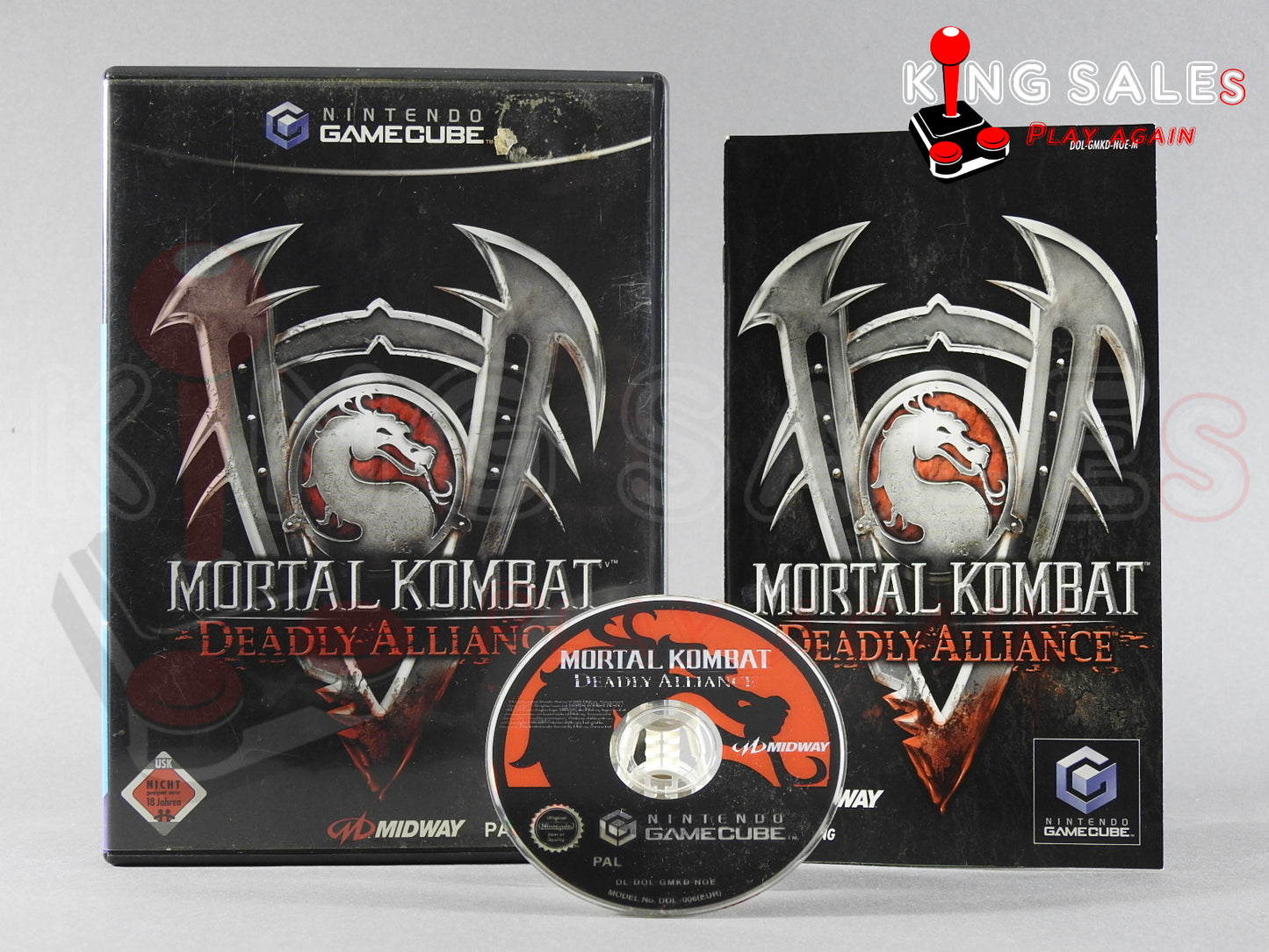 Nintendo Gamecube Videospiel Mortal Kombat Deadly Alliance Hülle mit Anleitung und Disc