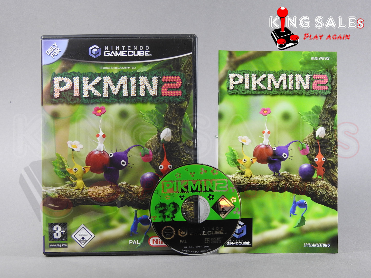 Gamecube Videospiel Pikmin 2 Hülle mit Anleitung und Disc