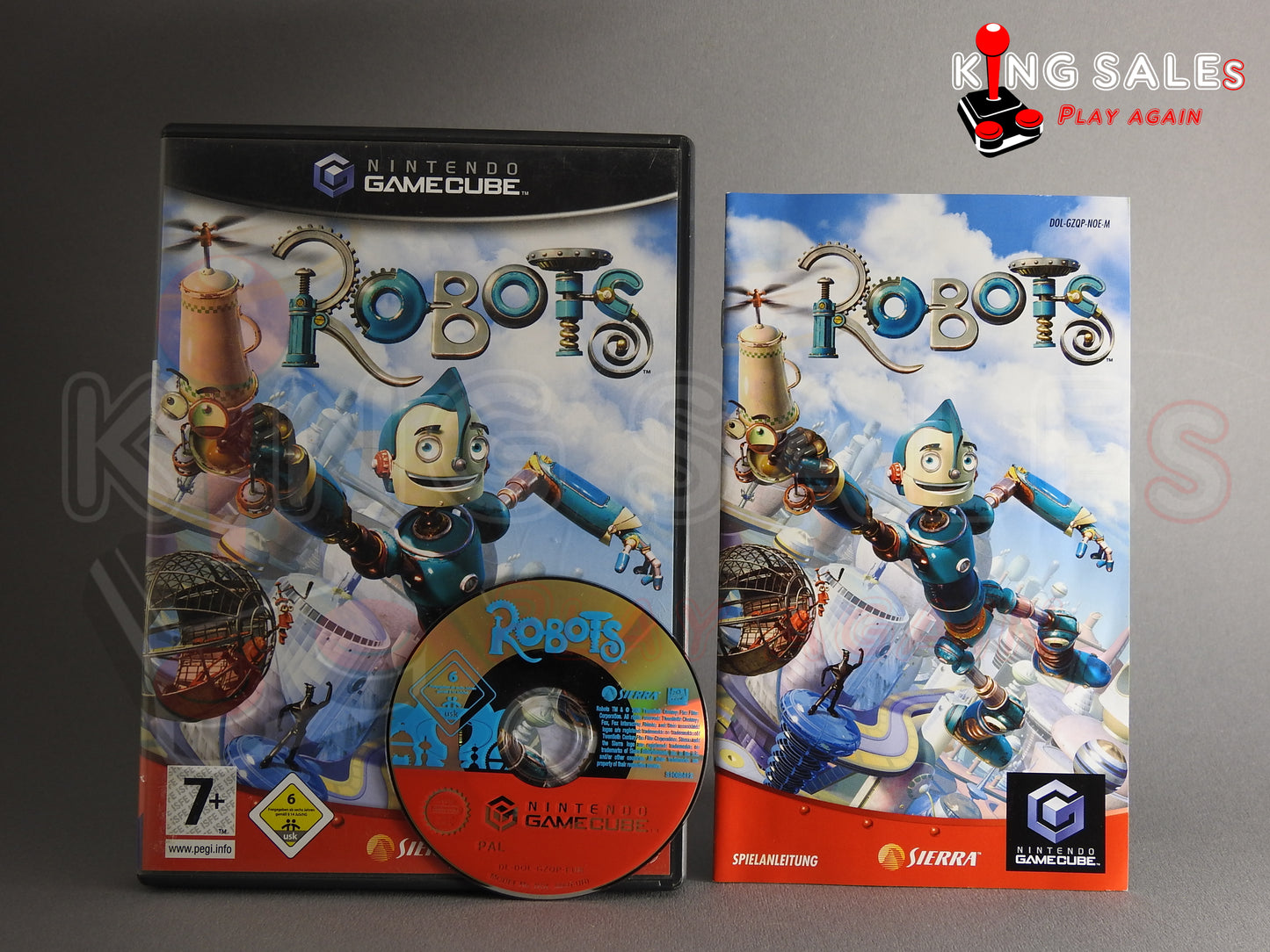 Nintendo Gamecube Videospiel Robots Hülle mit Anleitung und Disc
