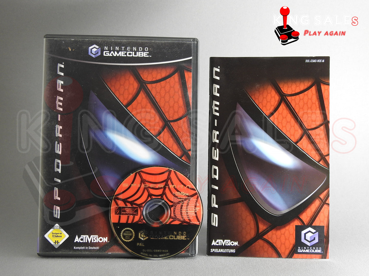 Nintendo Gamecube Videospiel Spider-Man Hülle mit Anleitung und Disc