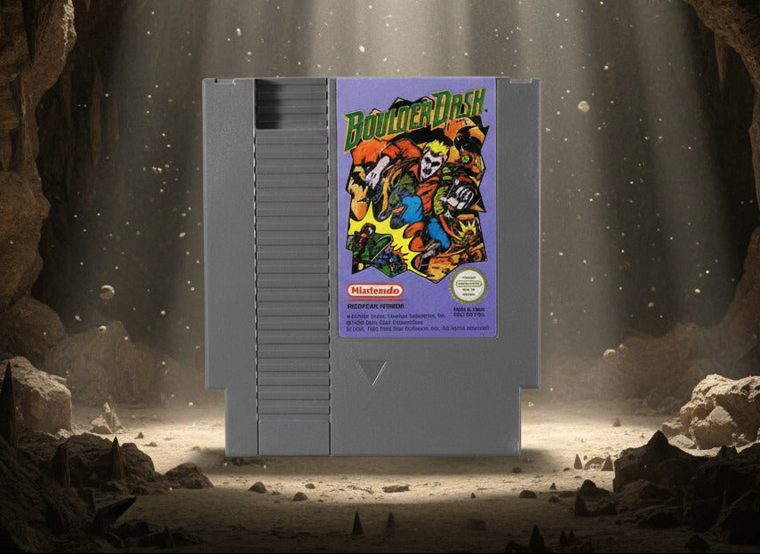 Nintendo NES Vdeospiel Boulder Dash Modul von vorne