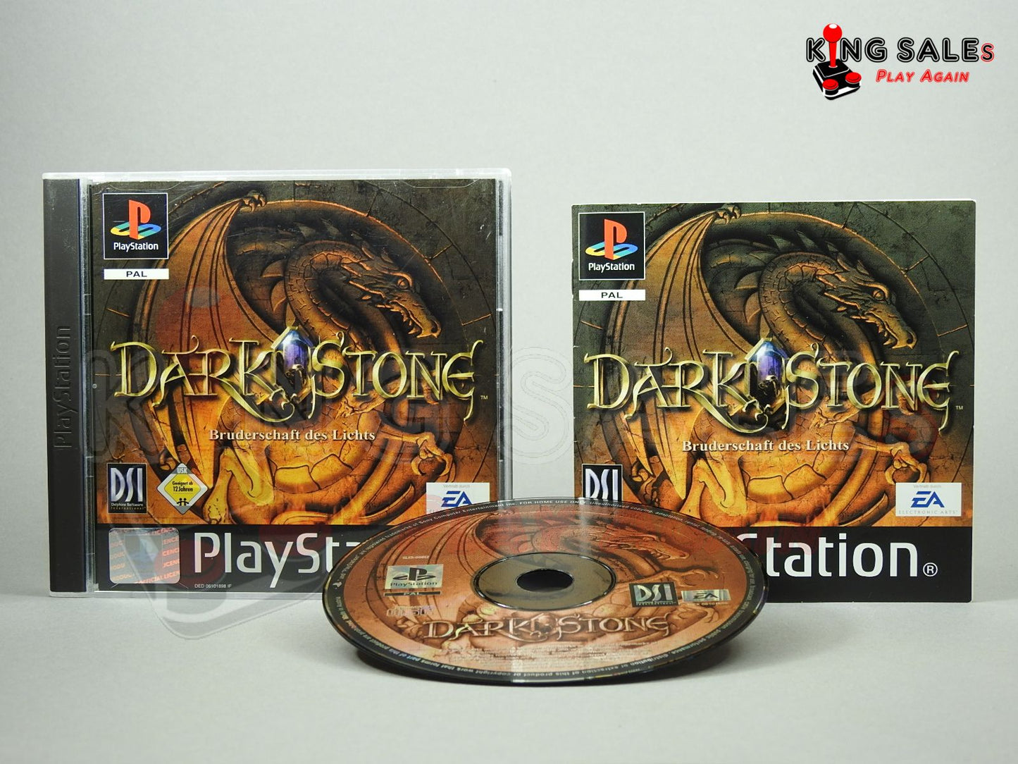 PlayStation Videospiel Darkstone Hülle mit Anleitung und Disc