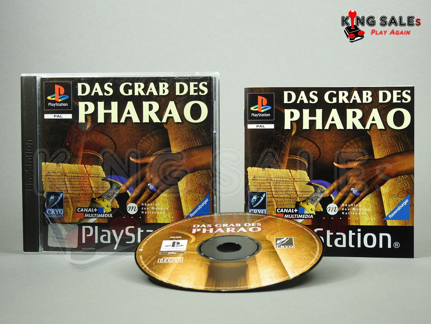 PlayStation Videospiel Das Grab des Pharao Hülle mit Anleitung und Disc