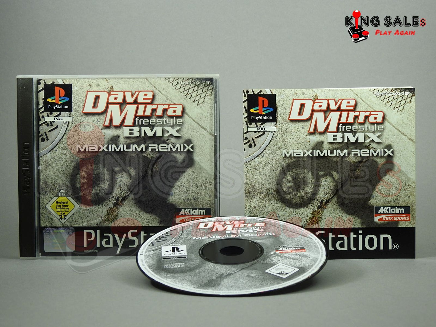 PlayStation Videospiel Dave Mirra Freestyle BMX Max. Remix
Hülle mit Anleitung und Disc