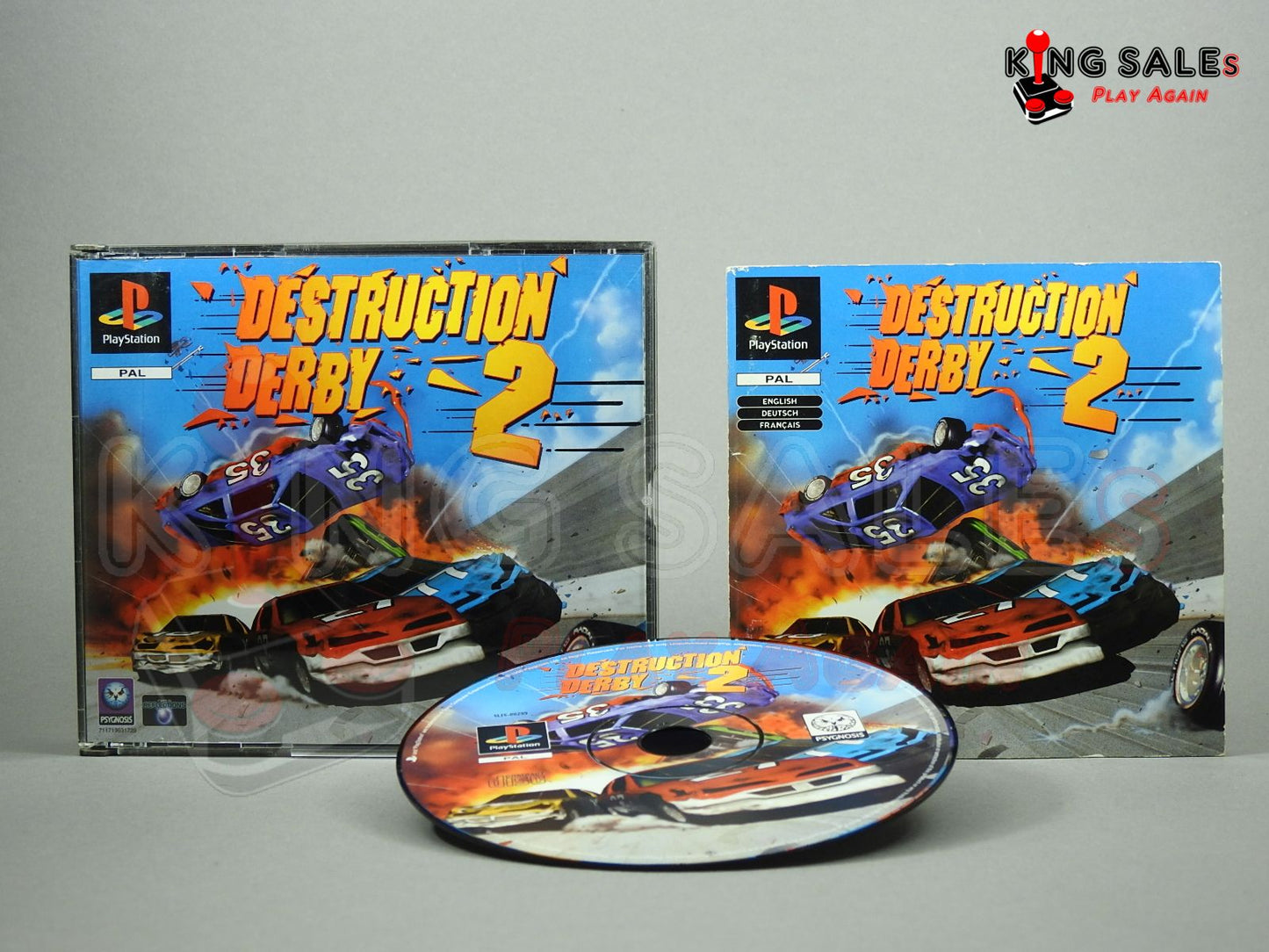 PlayStation Videospiel Destruction Derby 2 Hülle mit Anleitung und Disc