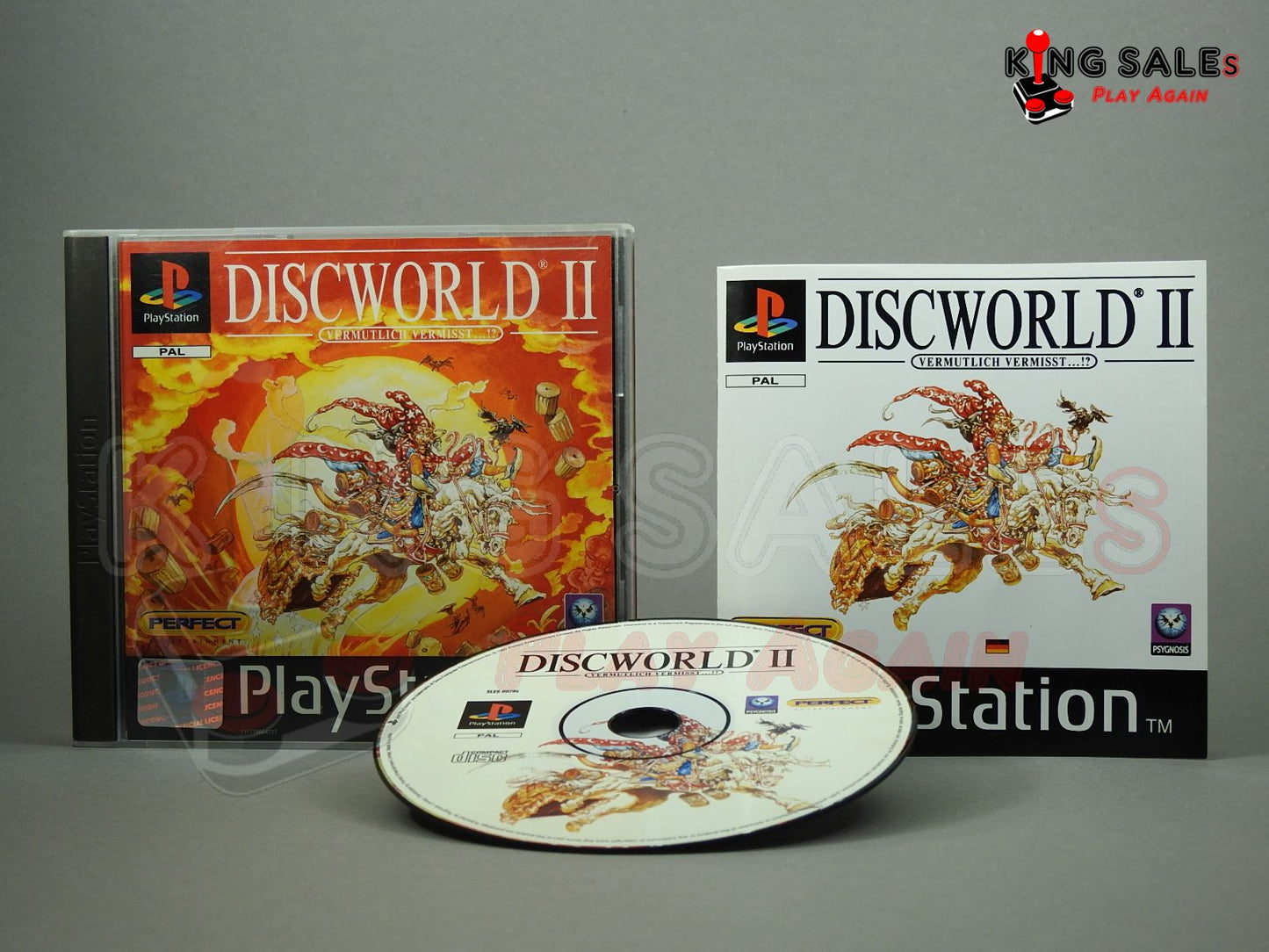 PlayStation Videospiel Discworld 2 Hülle mit Anleitung und Disc
