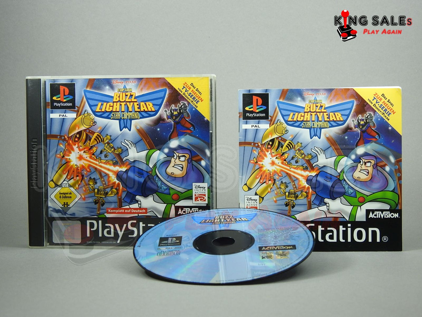 PlayStation Videospiel Disney Pixar Captain Buzz Lightyear Hülle mit Anleitung und Disc