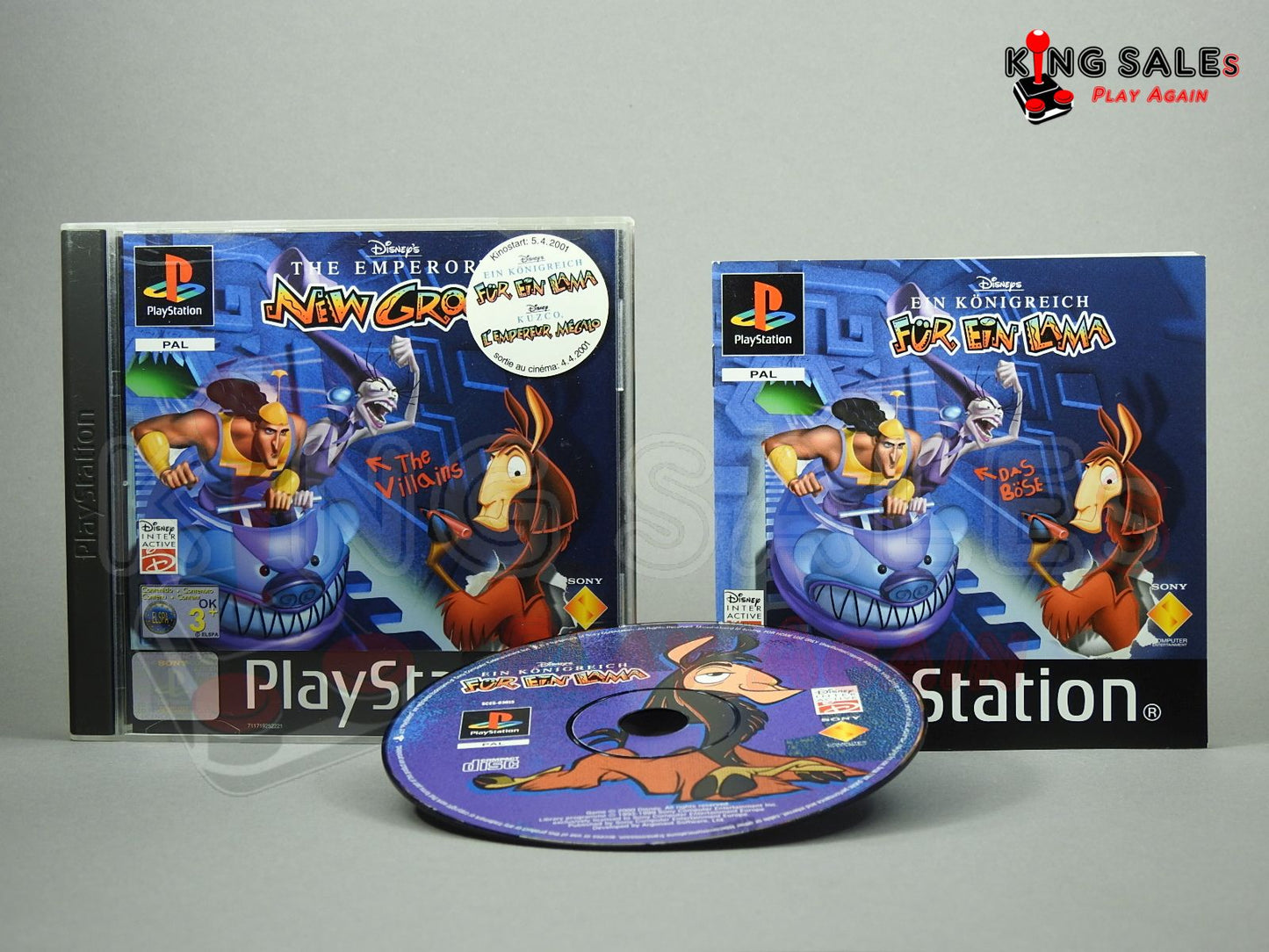 PlayStation Videospiel Disneys Ein Königreich für ein Lama Hülle mit Anleitung und Disc