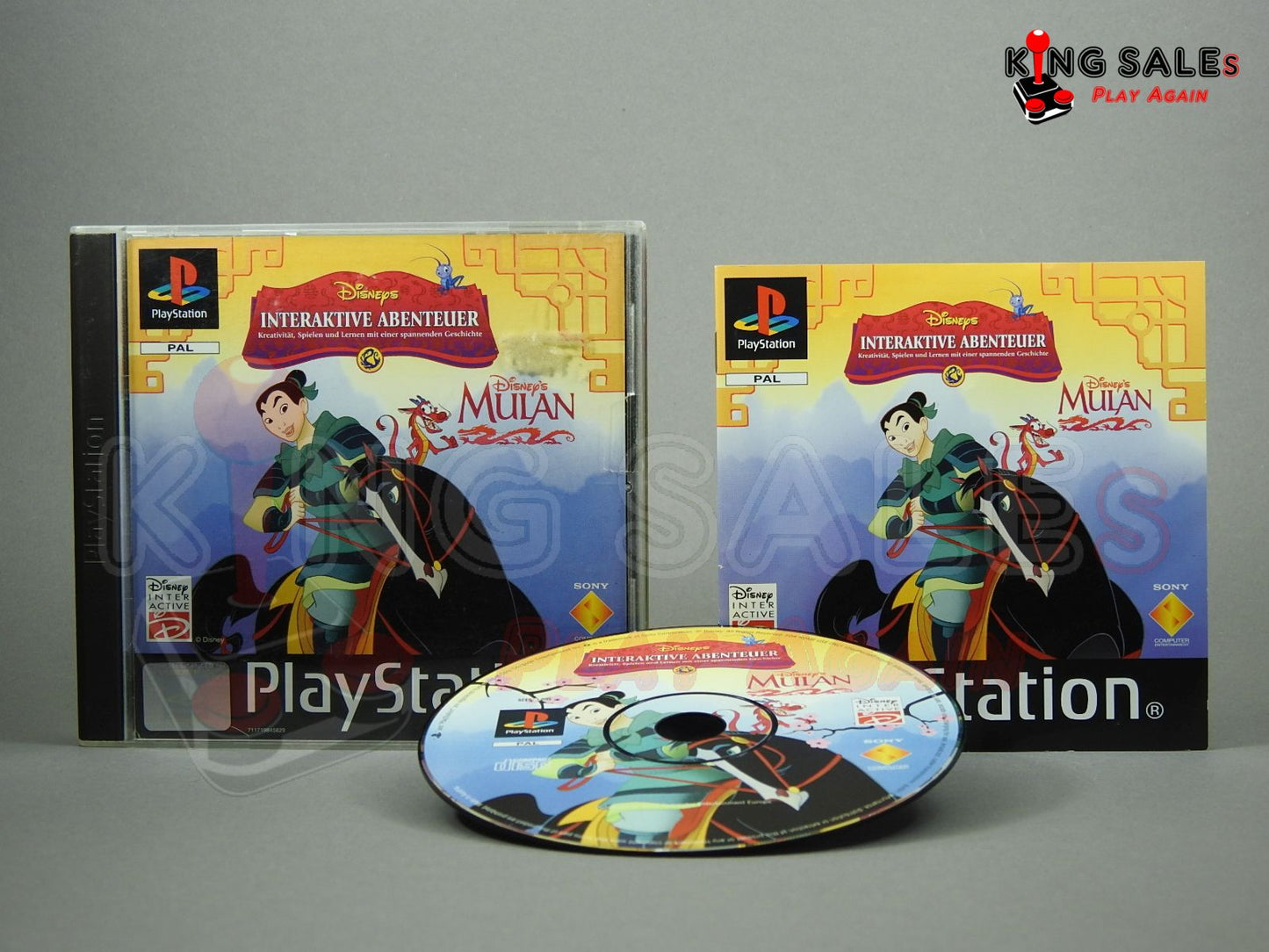 PlayStation Videospiel Disneys Interaktive Abenteuer Mulan Hülle mit Anleitung und Disc