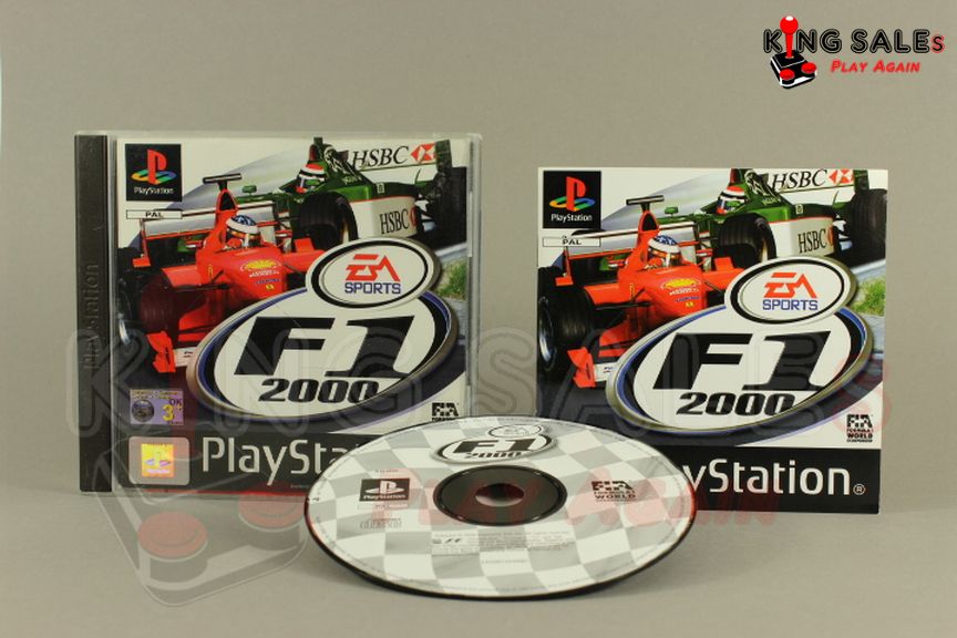 PlayStation Videospiel F1 2000 Hülle mit Anleitung und Disc